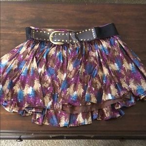 Purple brown blue skirt